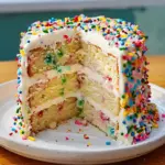 Confetti Cake With Vanilla-Sour Cream Frosting