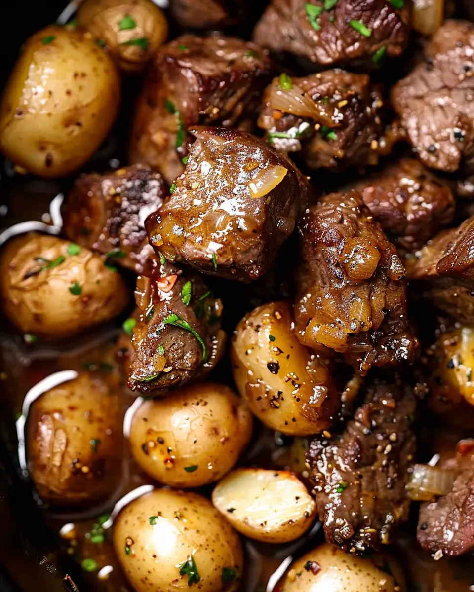 Slow Cooker Garlic Butter Beef Bites: Easy Comfort Food Delight