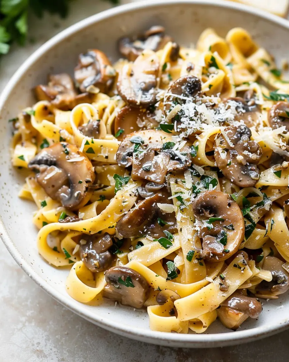 Mushroom Garlic Butter Pasta: Indulgent Comfort Food Delight