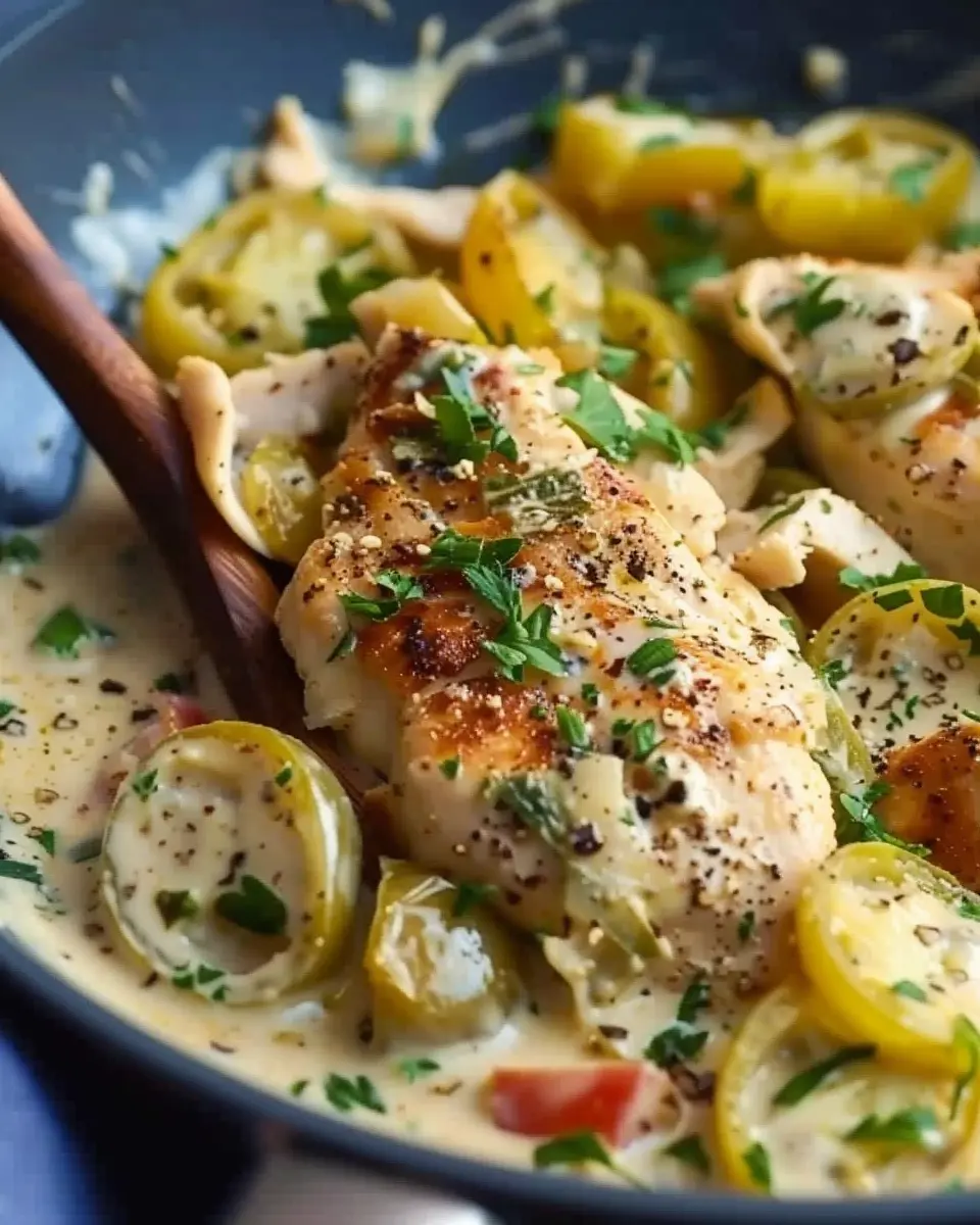 Creamy Pepperoncini Chicken Skillet: A Savory Family Favorite