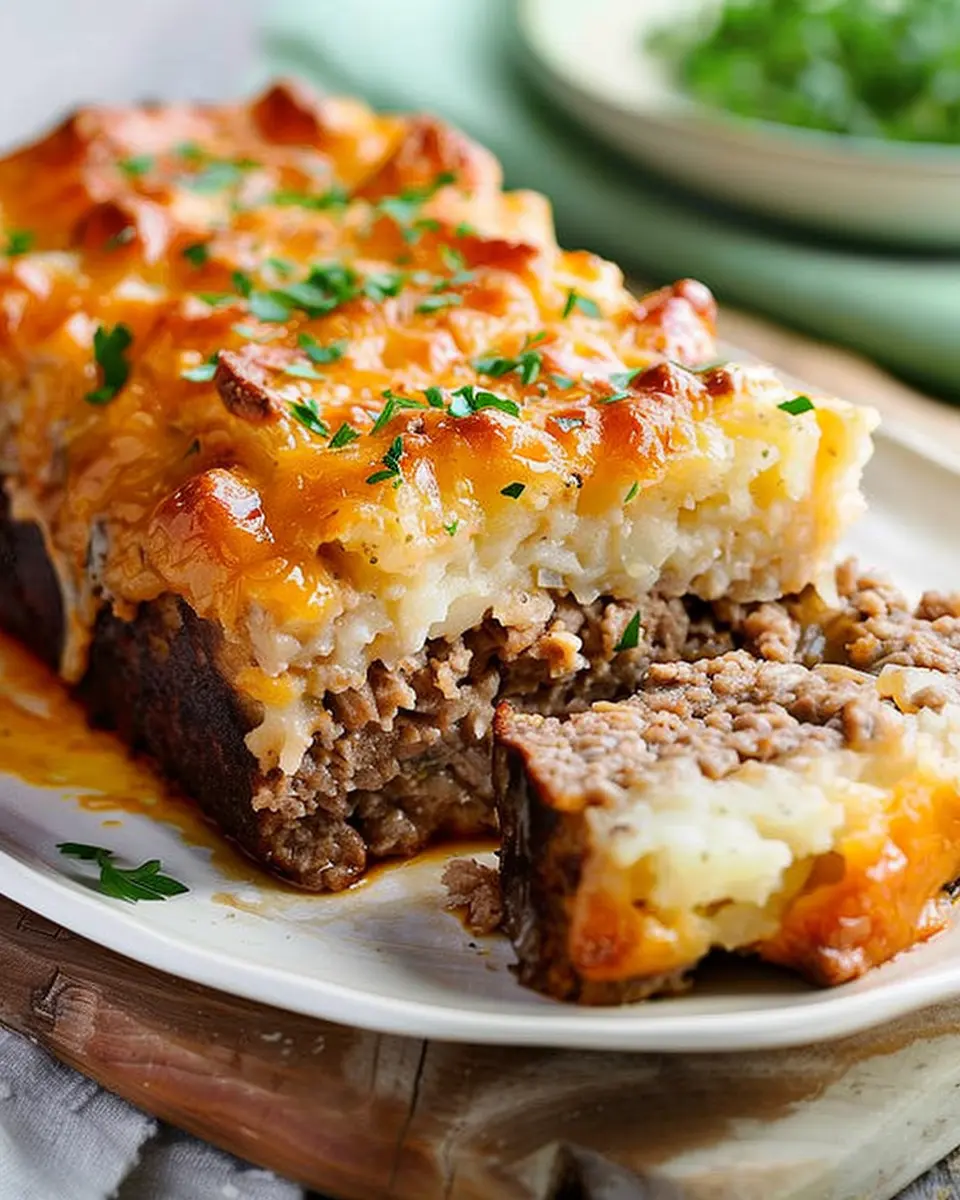 Cheesy mash-topped meatloaf: A comforting twist with turkey bacon