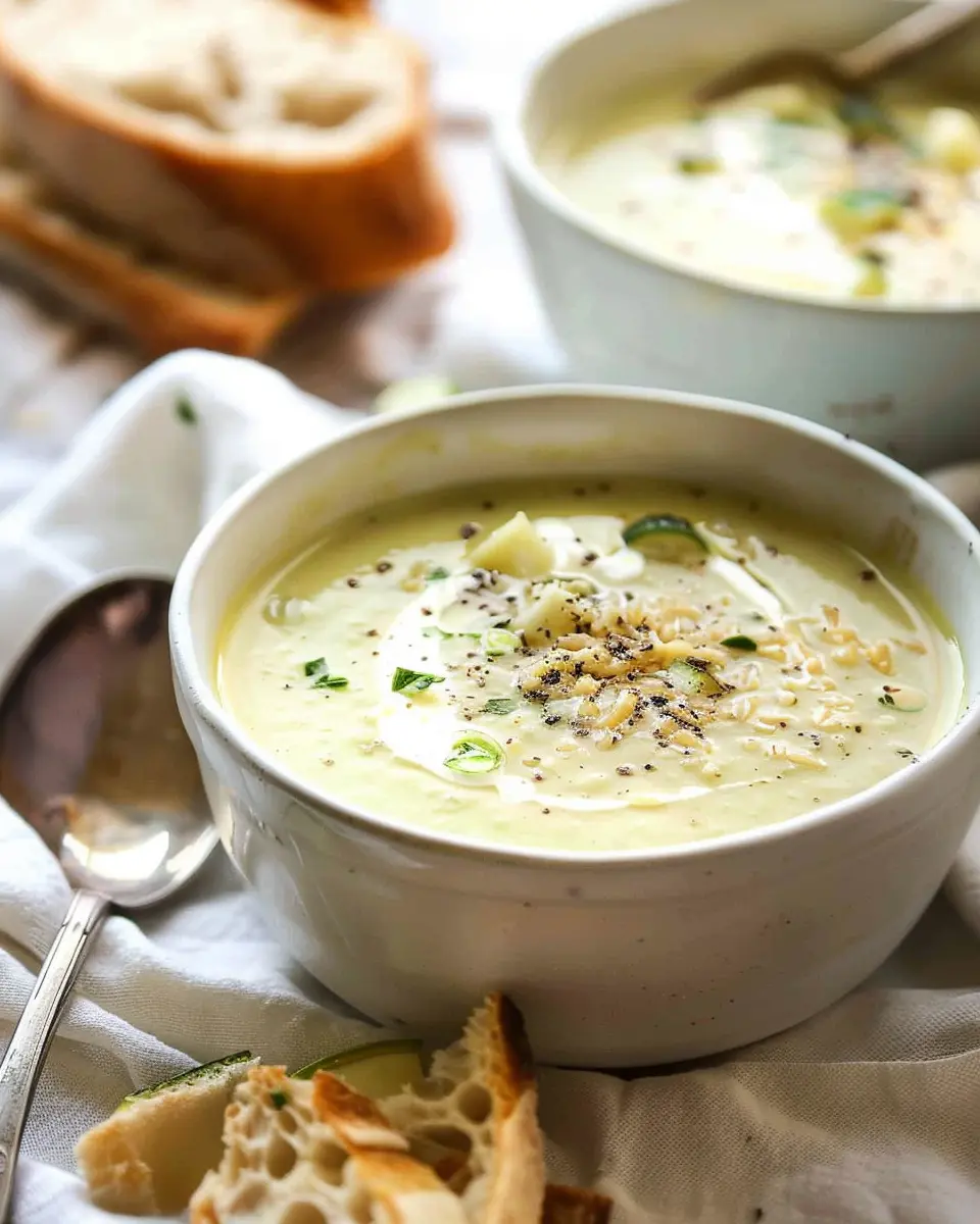 Healthy Creamy Zucchini Soup: A Comforting Bowl of Goodness