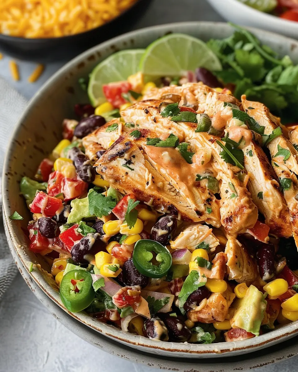 Southwestern Chicken Salad: Easy Recipe with Turkey Bacon Twist