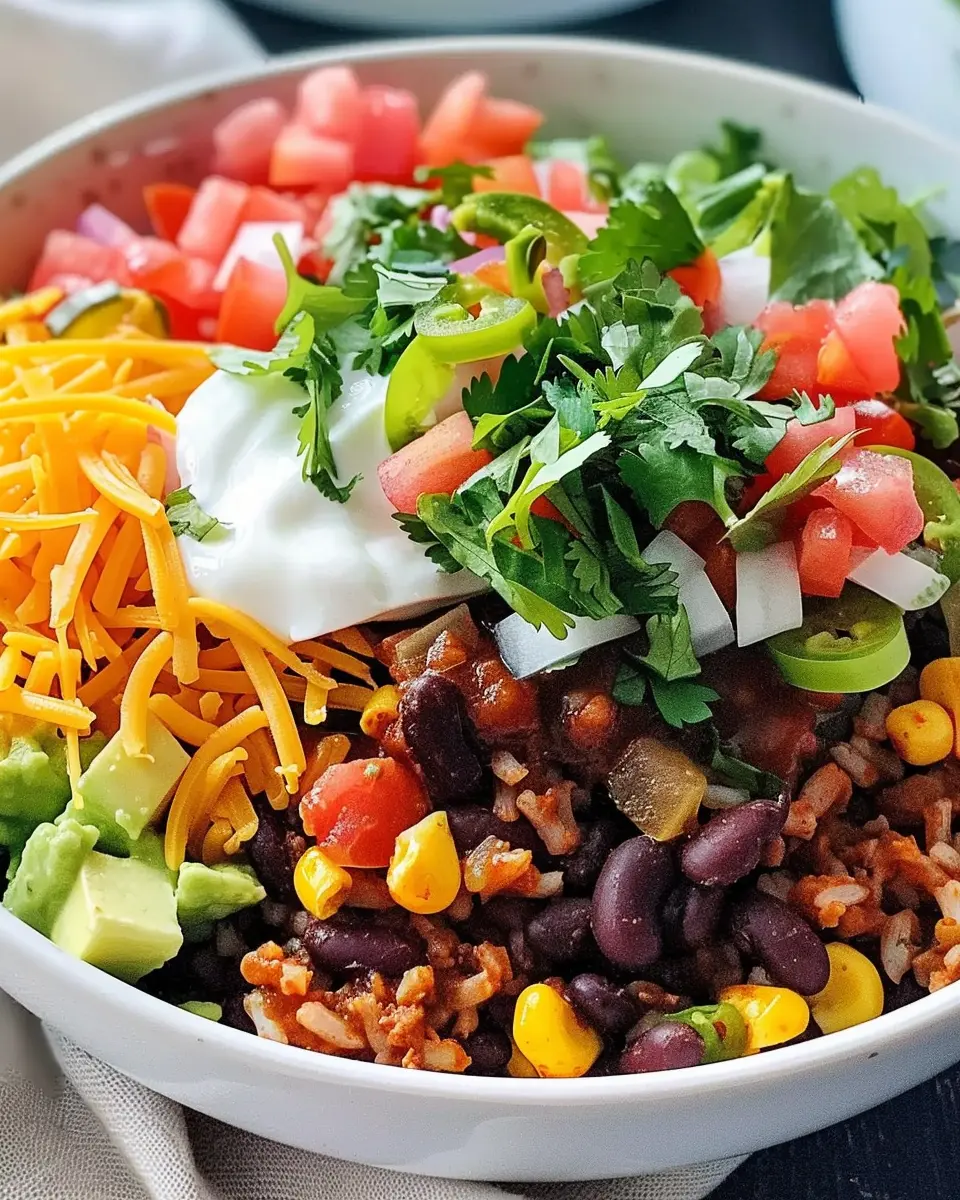 Taco Rice Bowl: Easy Recipe with Turkey Bacon and Beef Goodness