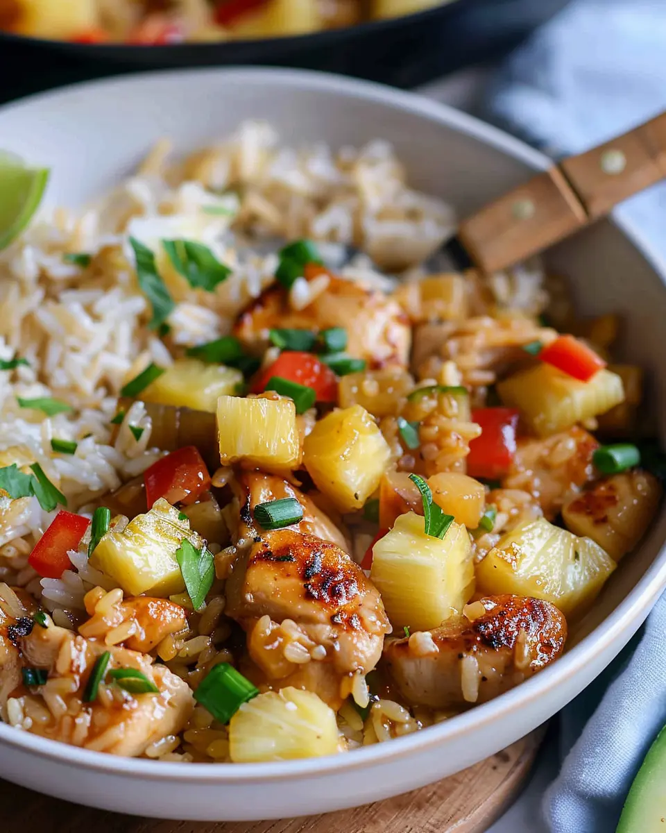 Easy Pineapple Chicken and Rice Skillet: A Juicy Weeknight Delight