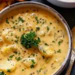 Cheddar Garlic Herb Potato Soup