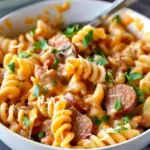 One Pot Cheesy Smoked Sausage Pasta