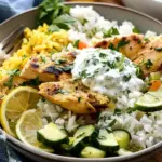 Dump-and-Bake Chicken Tzatziki and Rice