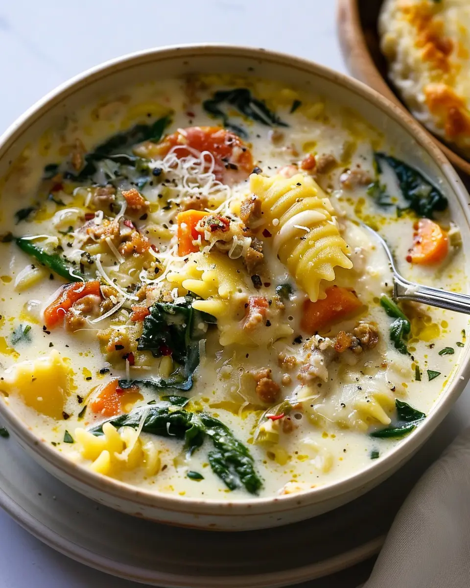 Creamy White Lasagna Soup with Veggies for Cozy Nights