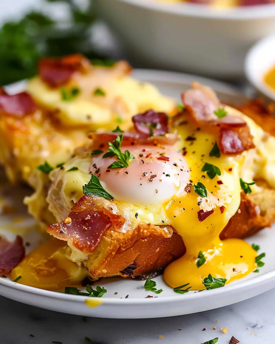 Eggs Benedict Casserole: Easy Turkey Bacon &amp; Chicken Ham Delight
