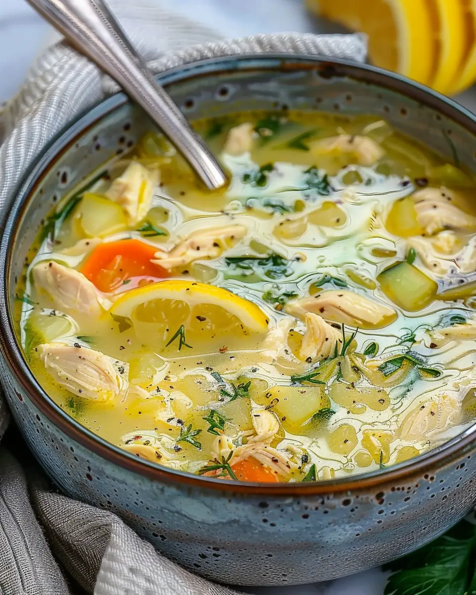 Greek Lemon Chicken Soup: Easy Comfort in Every Spoonful