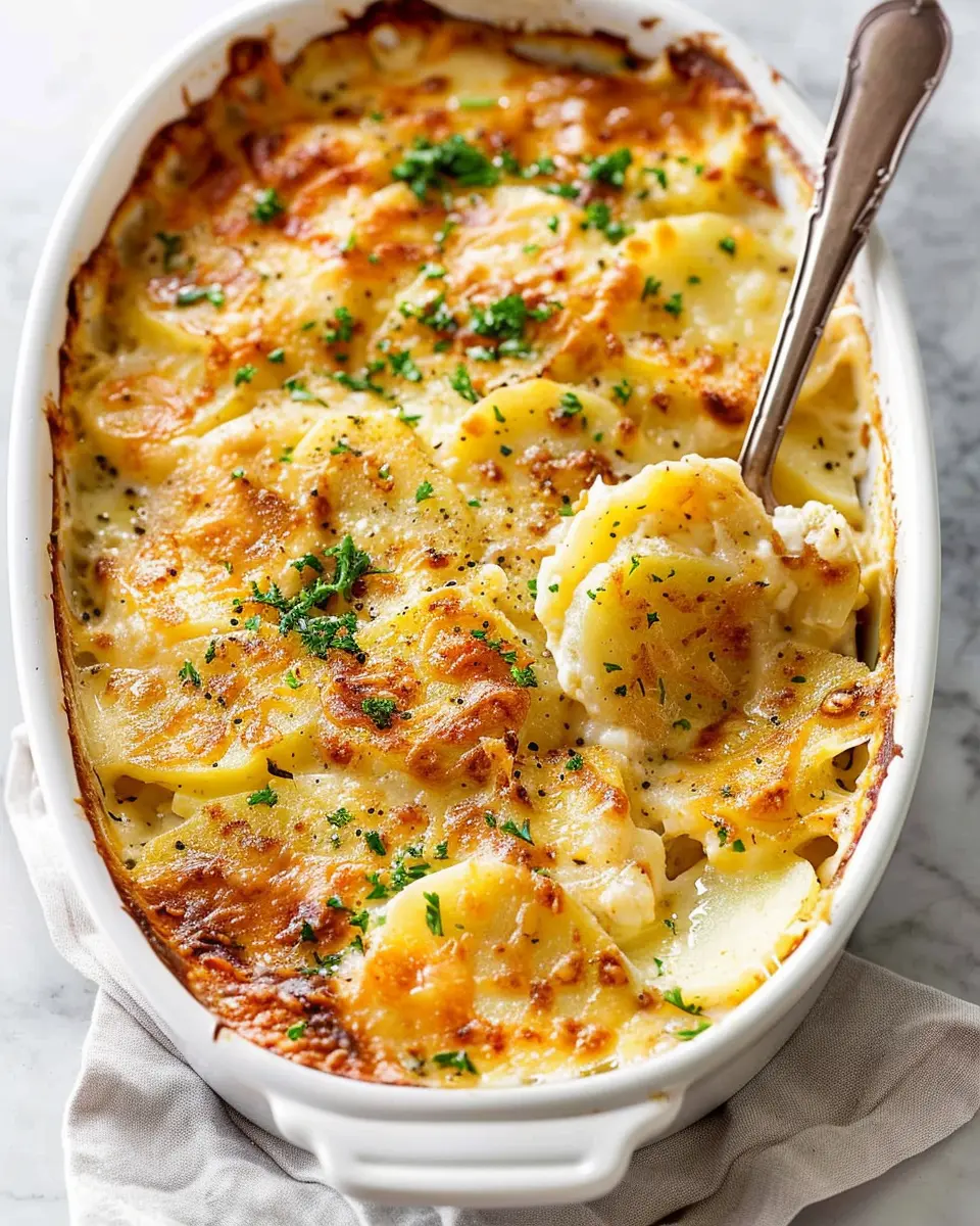 Scalloped Potatoes with Turkey Bacon: The Best Comfort Dish