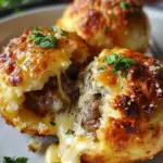 Garlic Parmesan Cheeseburger Bombs