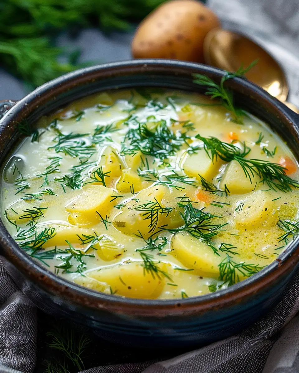 Polish Dill Soup with Potatoes: A Warm and Comforting Delight