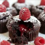 Raspberry Chocolate Lava Cupcakes