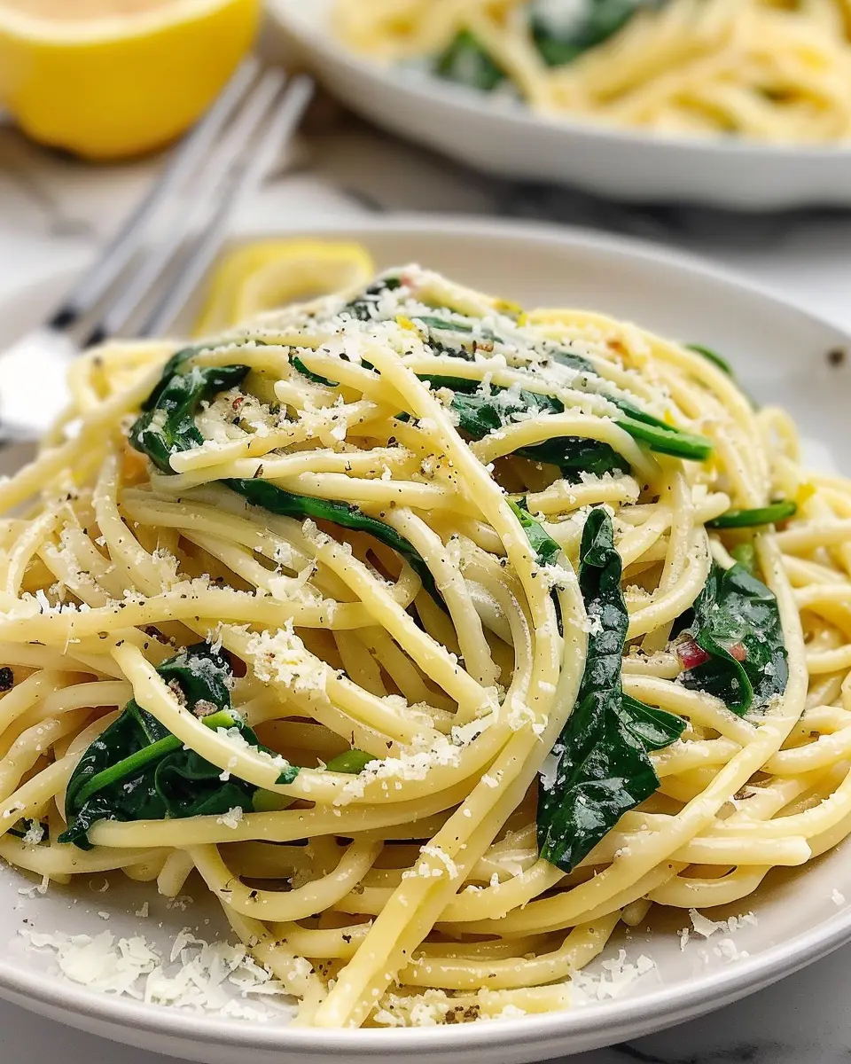 Spinach Lemon Pasta: Easy Recipe with Turkey Bacon Delight