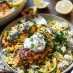 Dump-and-Bake Chicken Tzatziki with Rice