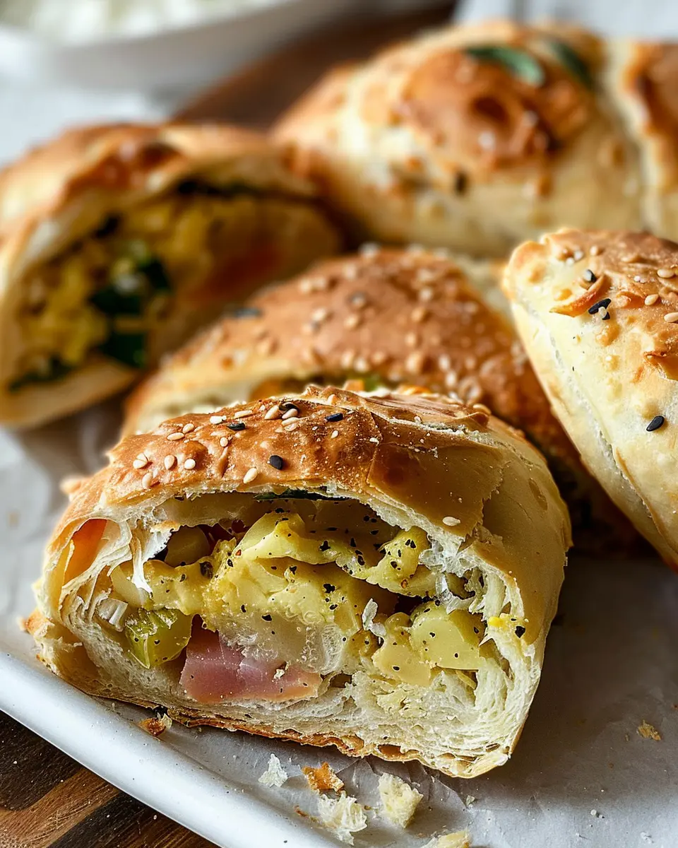 Easy Sourdough Breakfast Hot Pockets with Turkey Bacon &amp; Chicken Ham