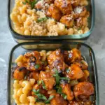High Protein Honey Garlic Butter Chicken with Mac & Cheese