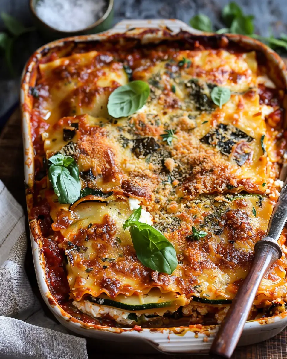 Spicy Zucchini Ricotta Lasagna: Indulgent Layers with Oregano Breadcrumbs