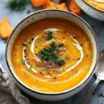 Spicy Butternut Squash and Sweet Potato Soup