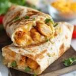 Cheesy Garlic Chicken Wraps