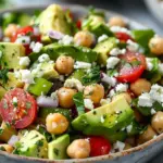 Chickpea Feta Avocado Salad