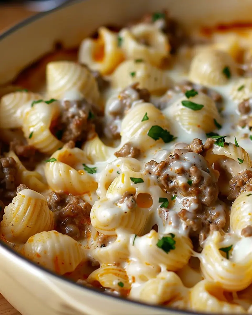 Creamy Beef and Shells: An Indulgent Twist on Comfort Food