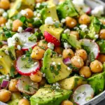 Chickpea Feta Avocado Salad