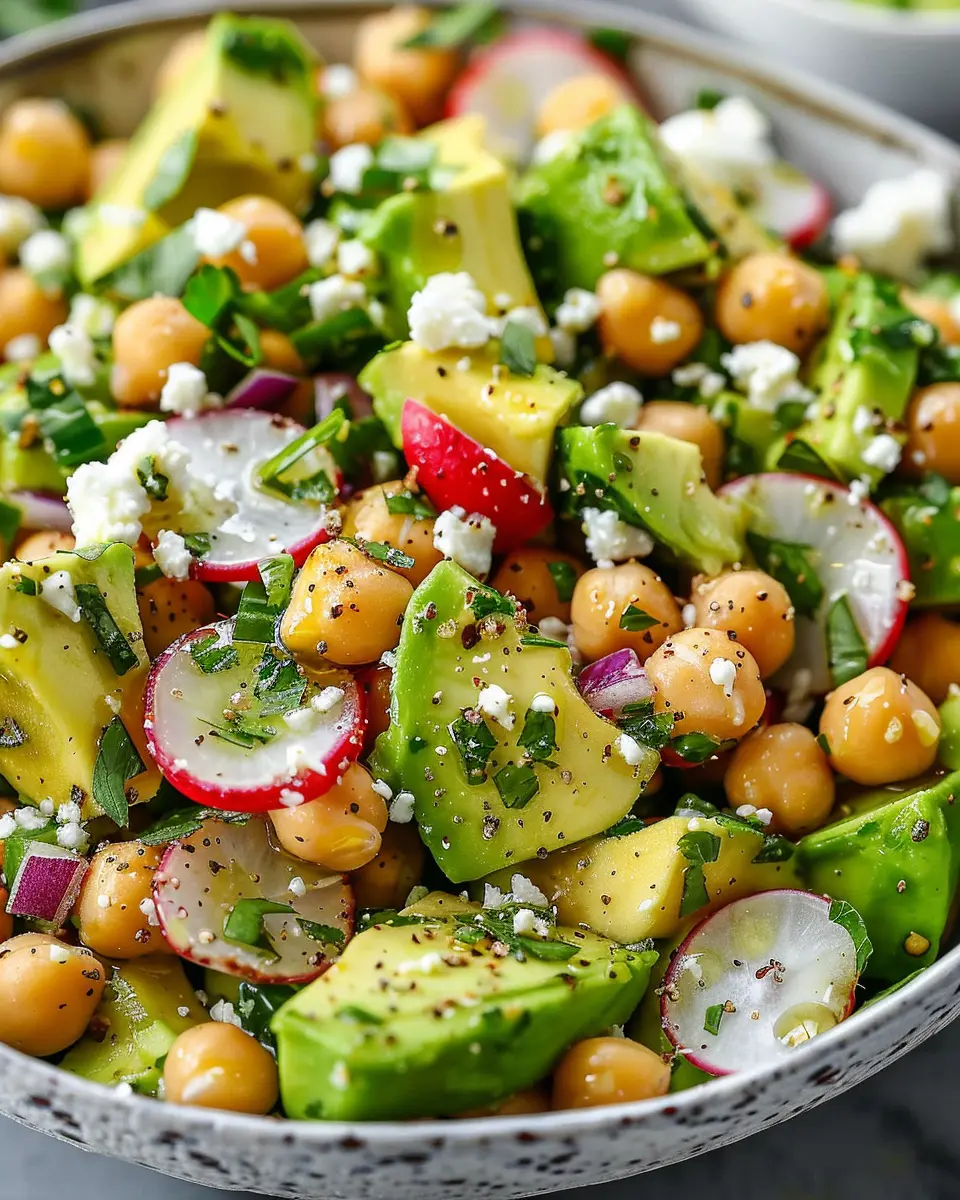 Chickpea Feta Avocado Salad: The Best Refreshing Delight