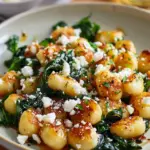 Crispy Gnocchi With Spinach And Feta