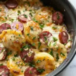 Crockpot Pierogi Casserole with Kielbasa