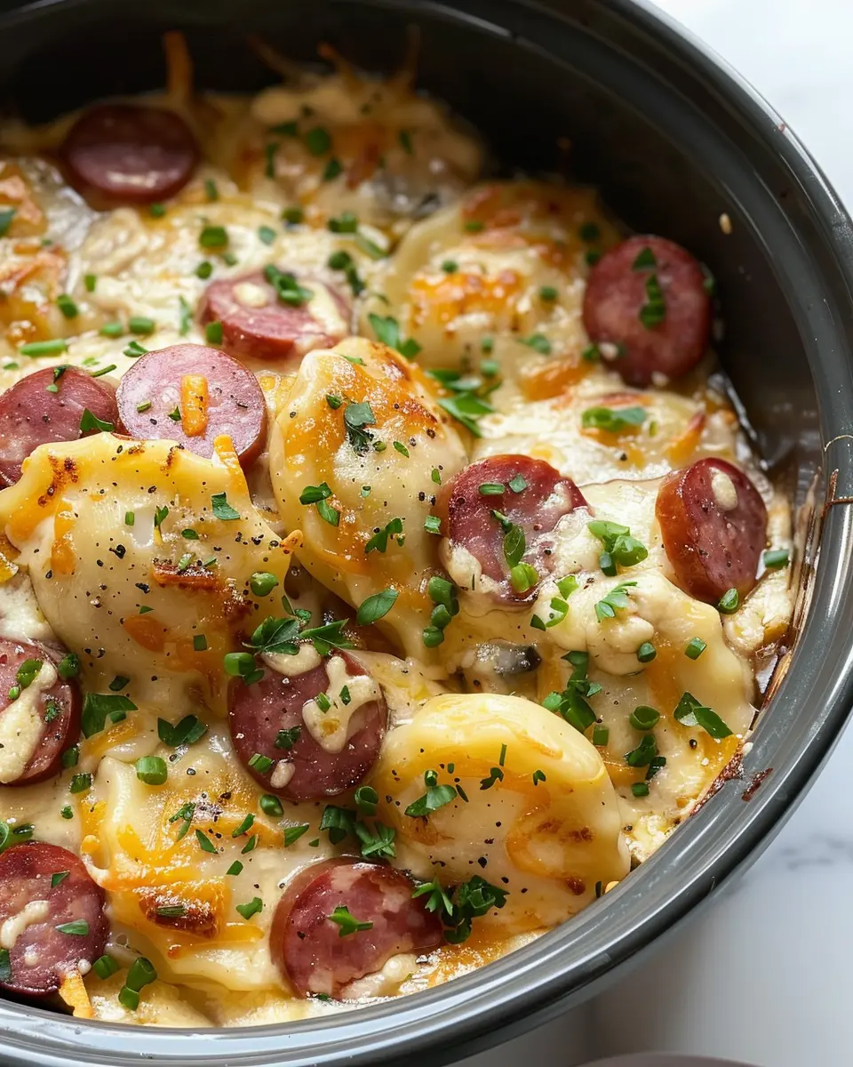 Crockpot Pierogi Casserole with Kielbasa: Easy, Comforting Delight