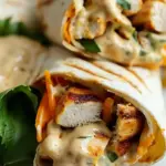 Cheesy Garlic Chicken Wraps