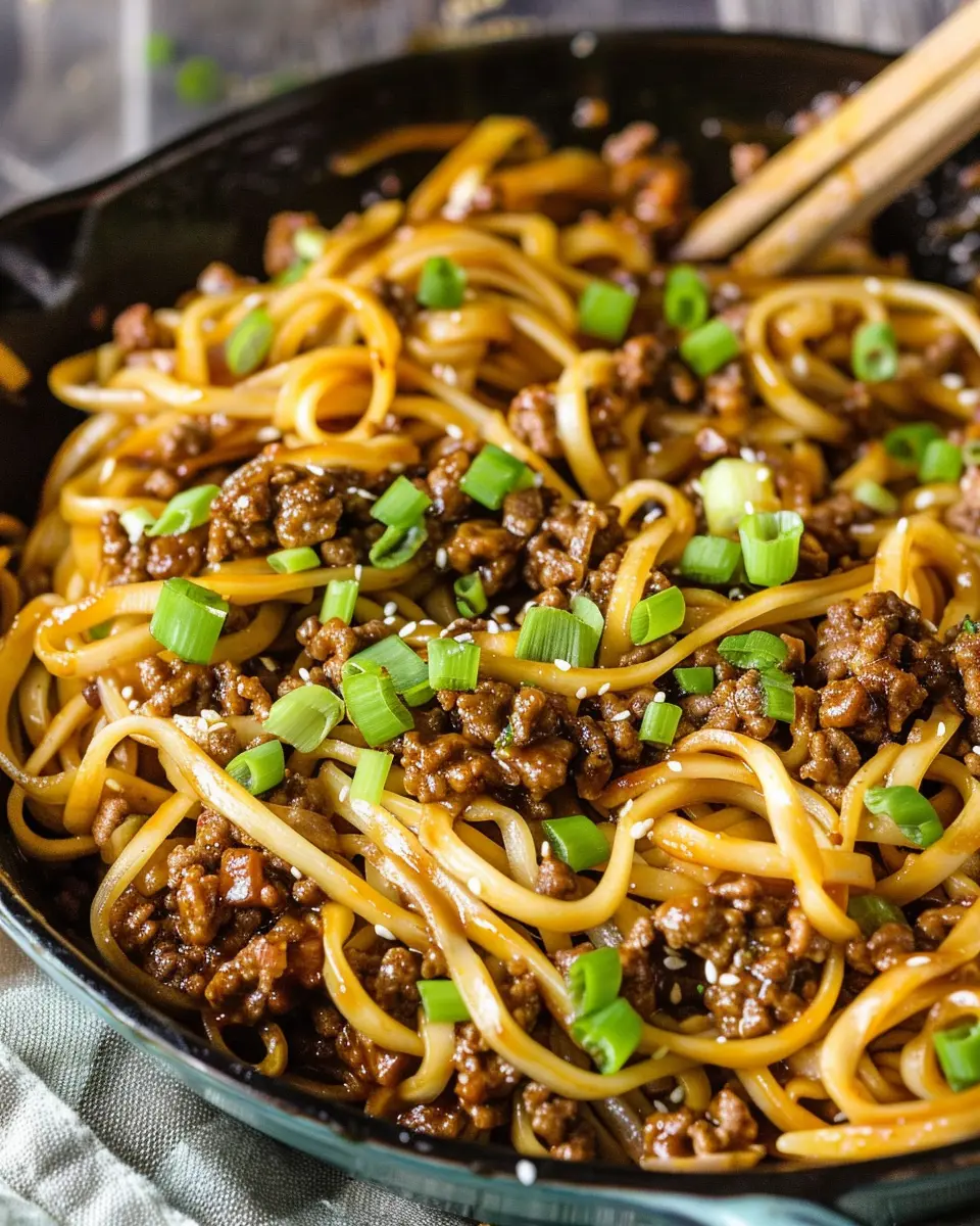 Ground Beef Mongolian Noodles: Easy Comfort Food Delight