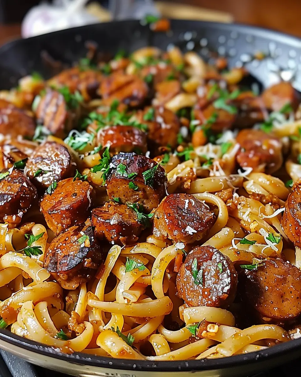Sticky Honey Garlic Sausage Pasta Skillet: The Easy Weeknight Delight