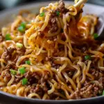 Mongolian Ground Beef Noodles