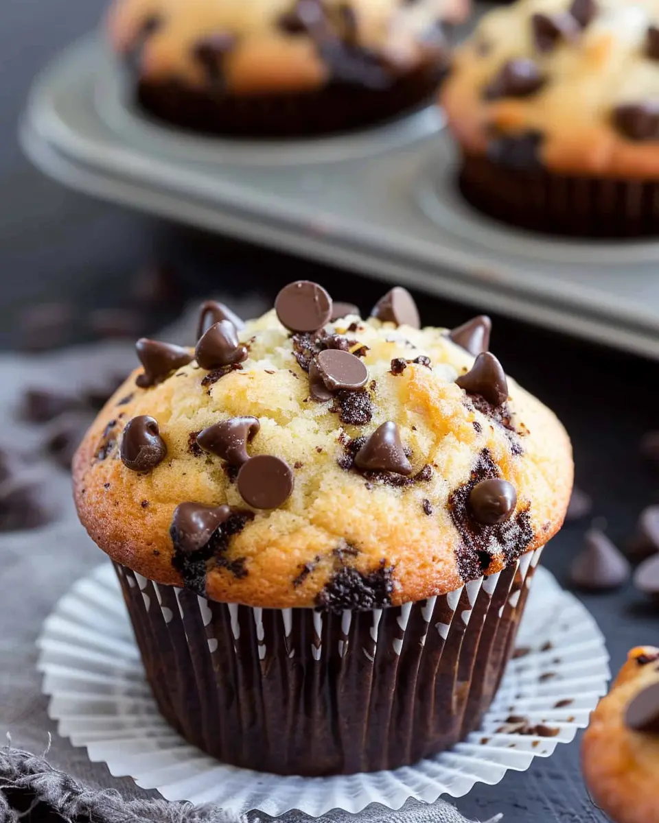 Bakery Style Chocolate Chip Muffins: The Best Homemade Treat