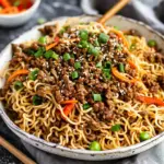 Mongolian Ground Beef Noodles