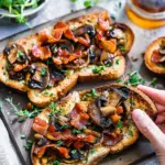 Vegan Mushroom Bacon Toast