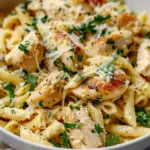 Healthy Garlic Parmesan Chicken Pasta