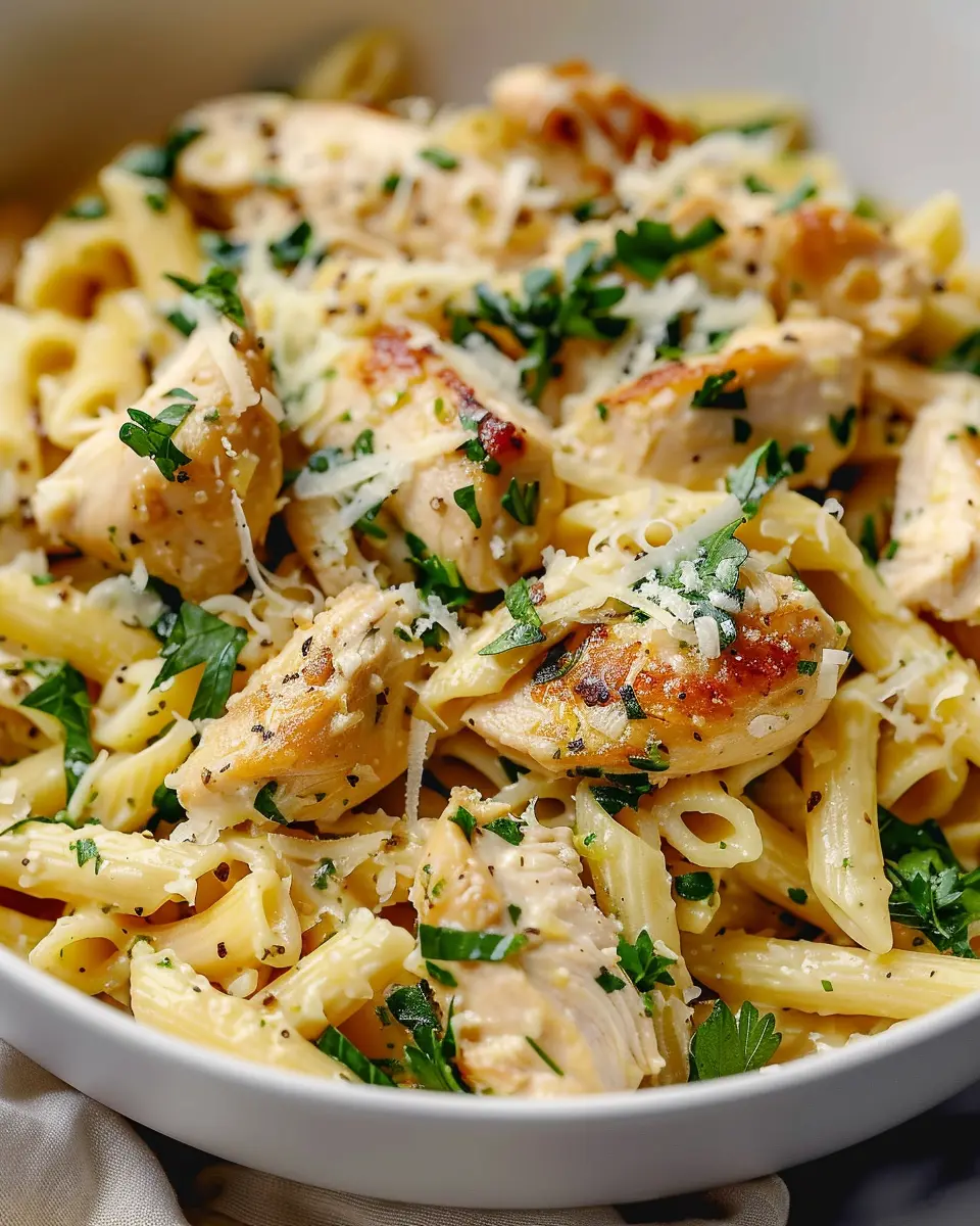 Healthy Garlic Parmesan Chicken Pasta – A Quick, Guilt-Free Delight
