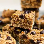 Peanut Butter Banana Chocolate Chip Oatmeal Bars