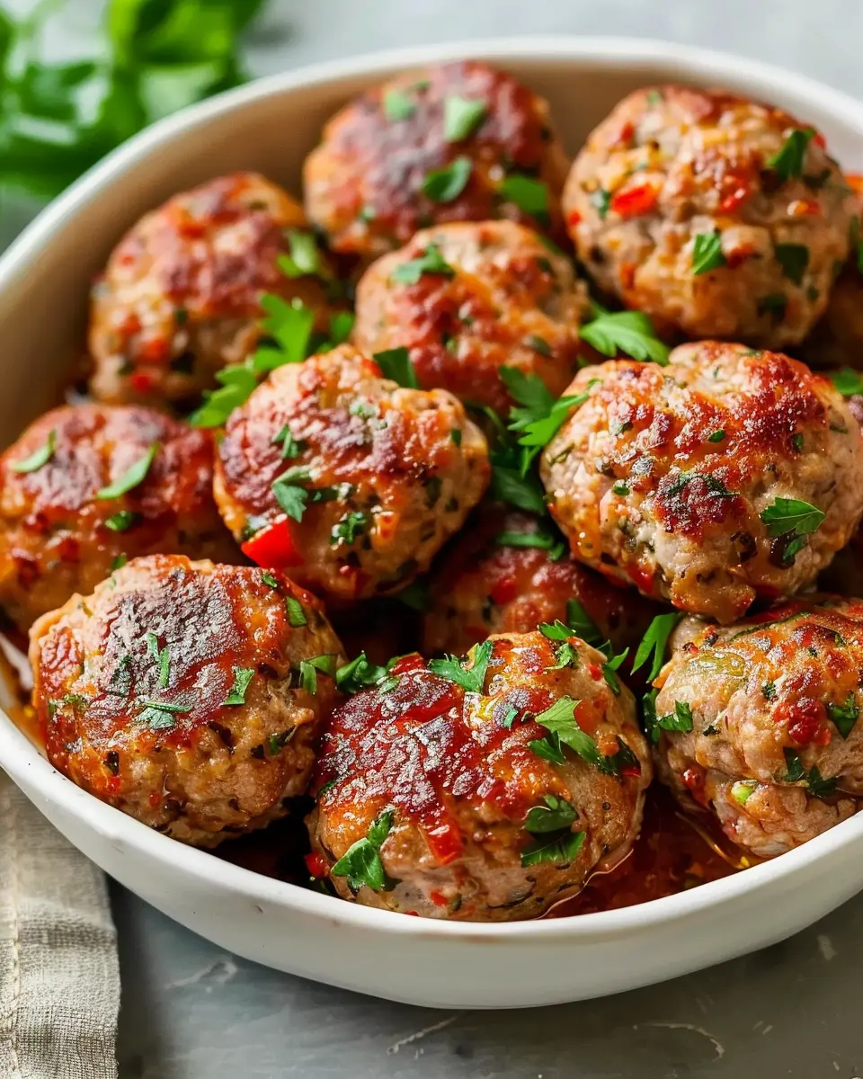 The Best Meatballs: Juicy Turkey Bacon and Chicken Ham Delight