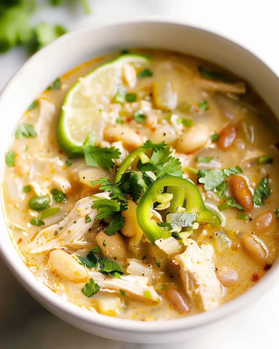 Healthy White Chicken Chili: Easy Comfort Food with Turkey Bacon