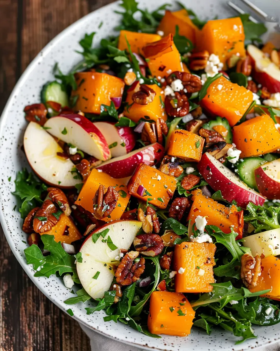 Fall Harvest Salad with Butternut Squash and Apple Bliss