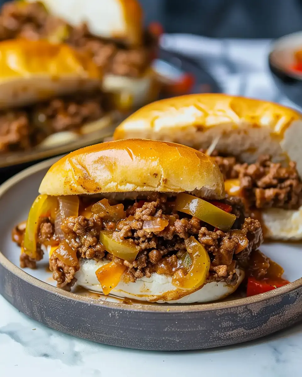 Philly Cheesesteak Sloppy Joes: Easy Recipe with Turkey Bacon and Beef