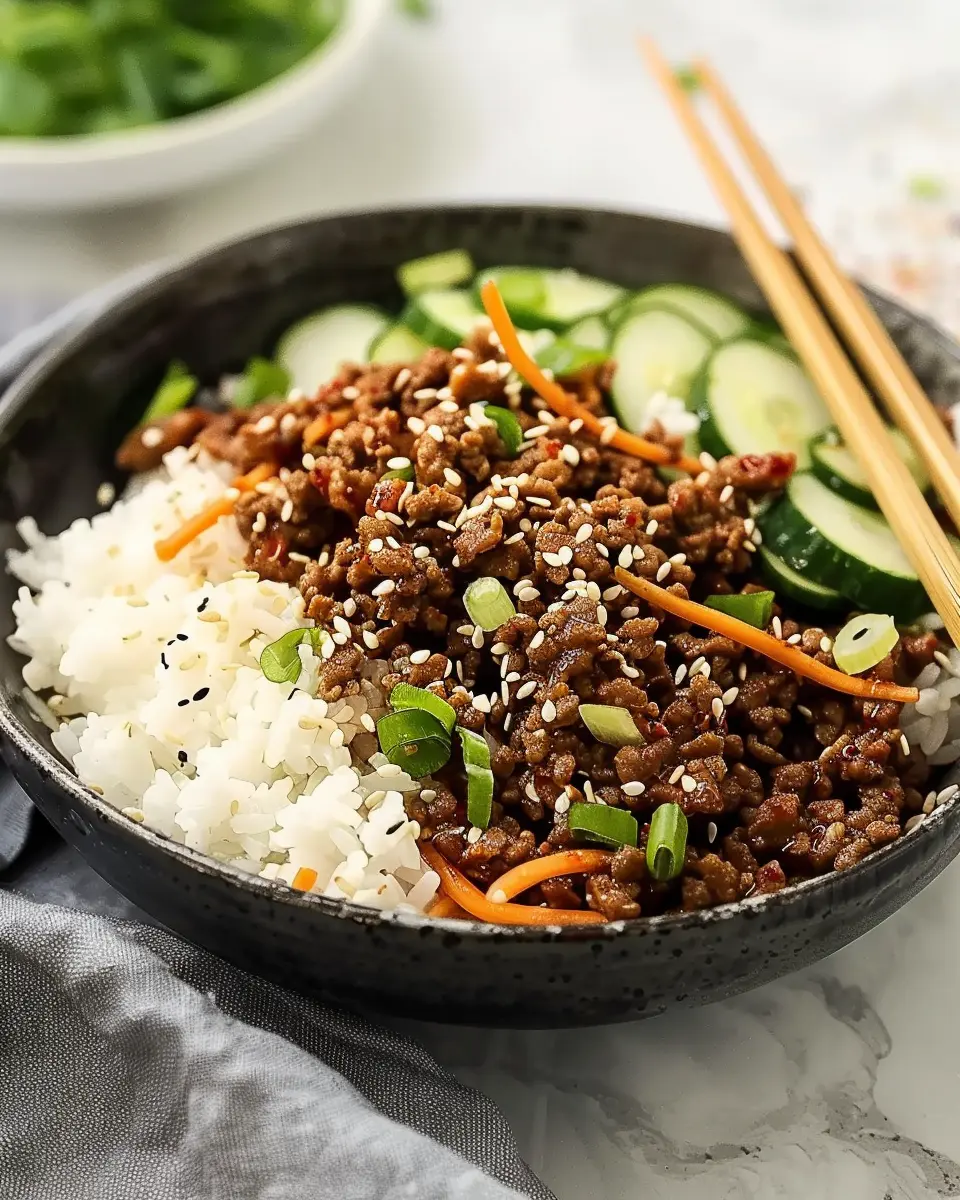 Delicious Korean Ground Beef Bowl: Easy Weeknight Comfort Food