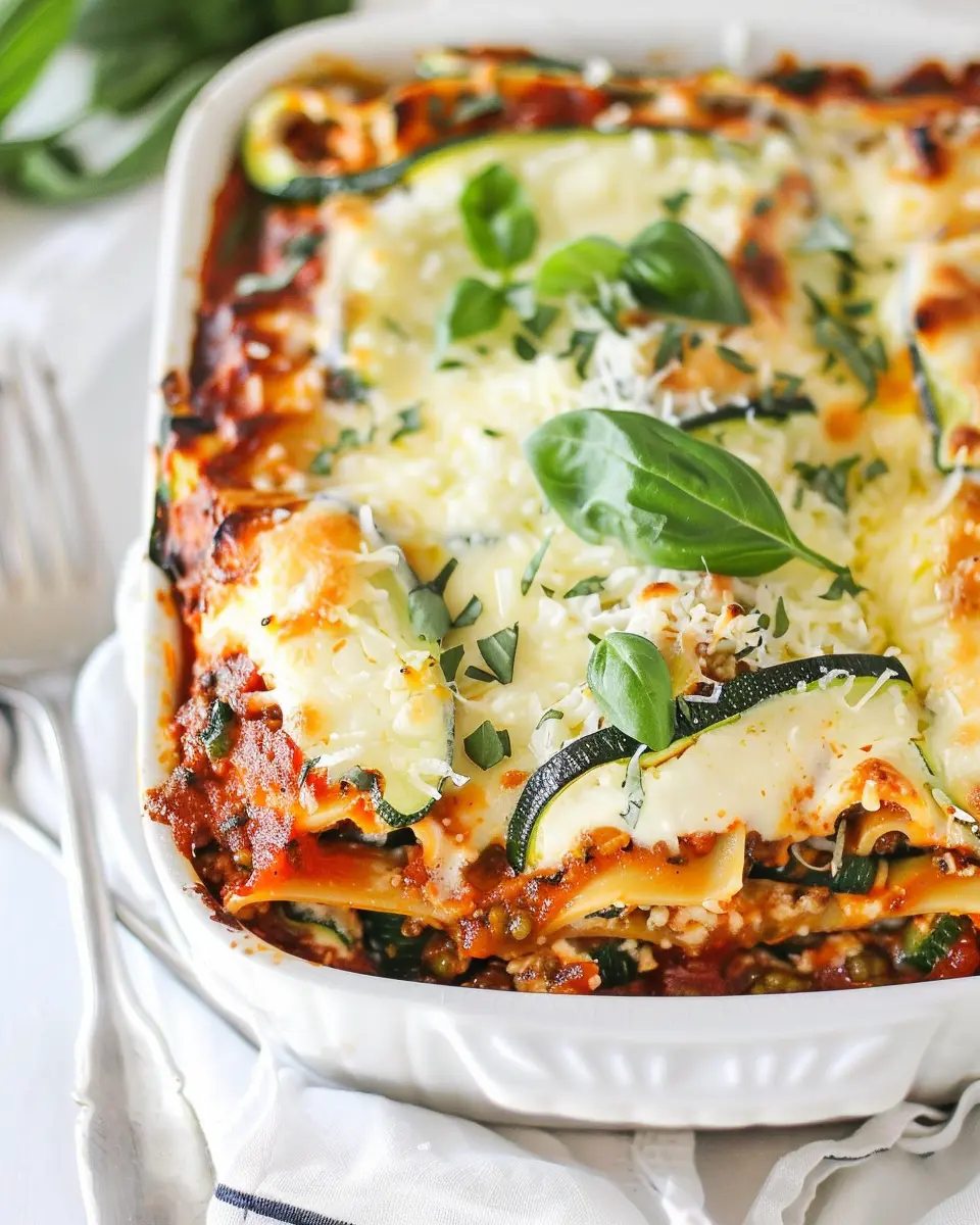 Zucchini Lasagna: Easy, Healthy Delight with Turkey Bacon and Chicken Ham