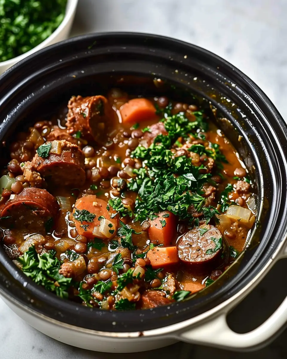 Slow Cooker Sausage and Lentil Stew: Easy, Hearty Comfort Food